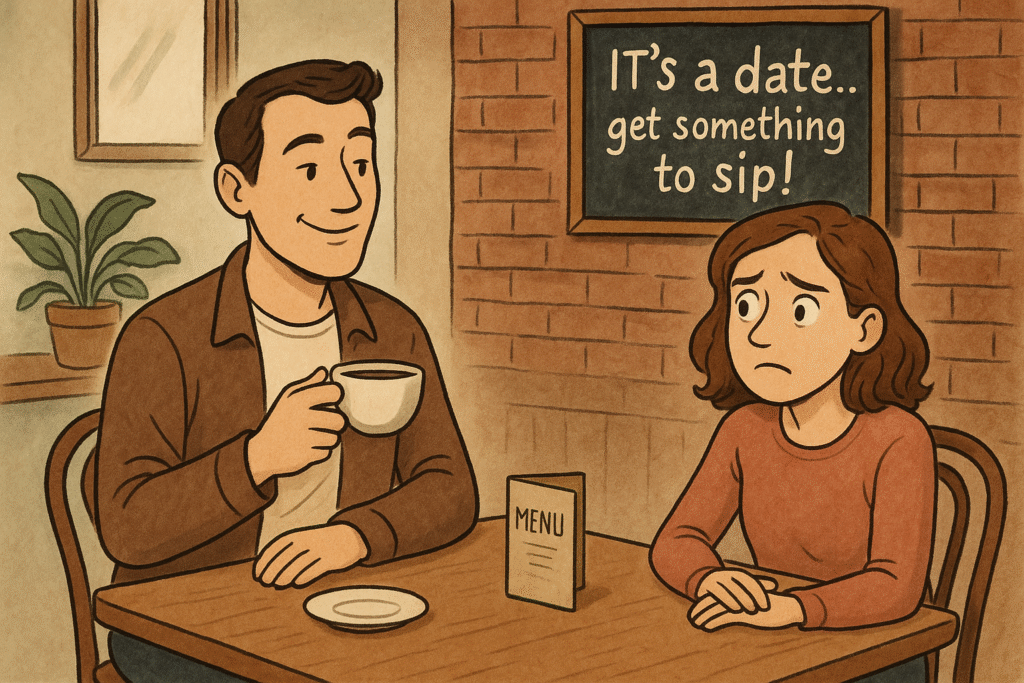 coffee date, coffee, jannes punita, first date at a cafe, coffee date tips, coffee orders to avoid, funny coffee blog, first date, dating and coffee etiquette