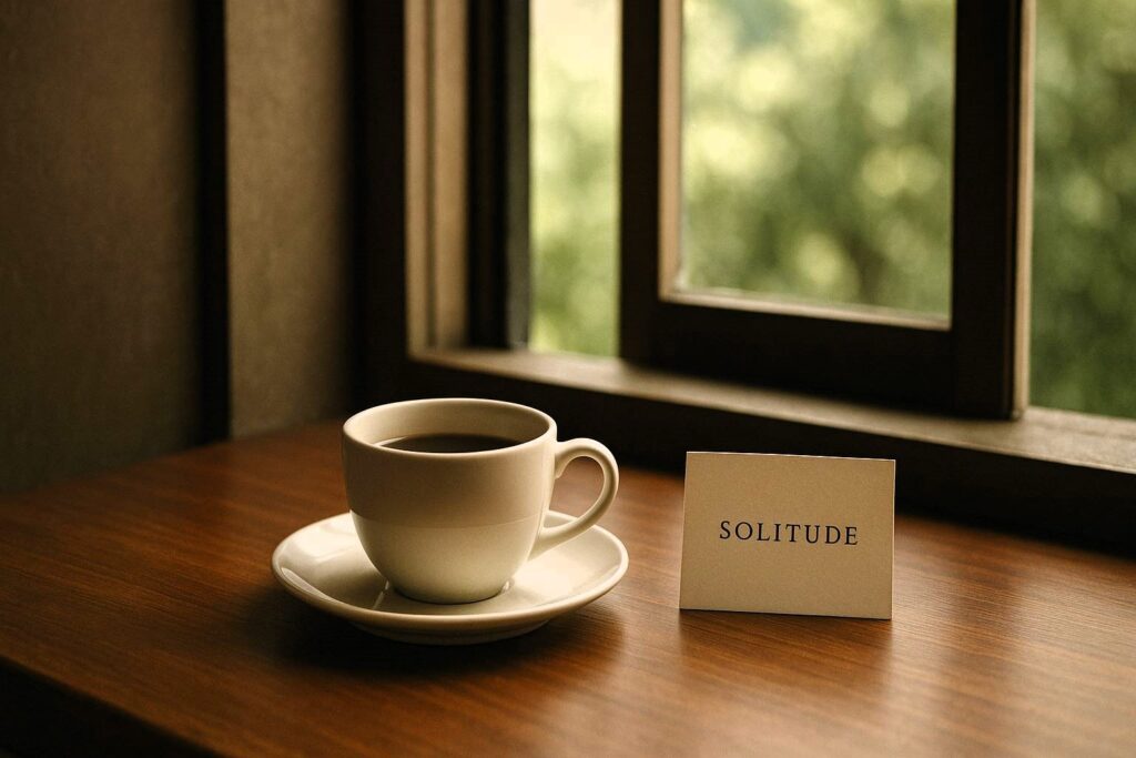 drinking coffee alone, morning coffee, coffee culture, coffee, mindful coffee moments, lifestyle coffee blog, cozy solo rituals, daily silence benefits, self-care coffee practice, quiet morning habits, coffee moments