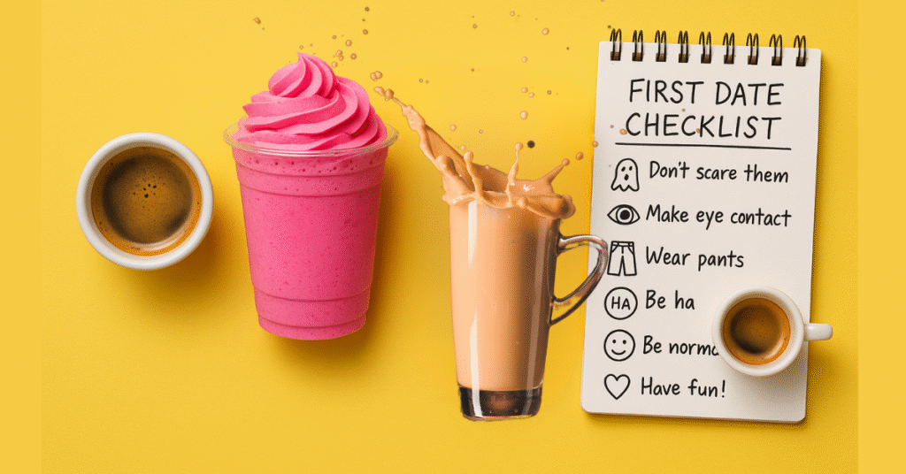 coffee date, coffee, jannes punita, first date at a cafe, coffee date tips, coffee orders to avoid, funny coffee blog, first date, dating and coffee etiquette