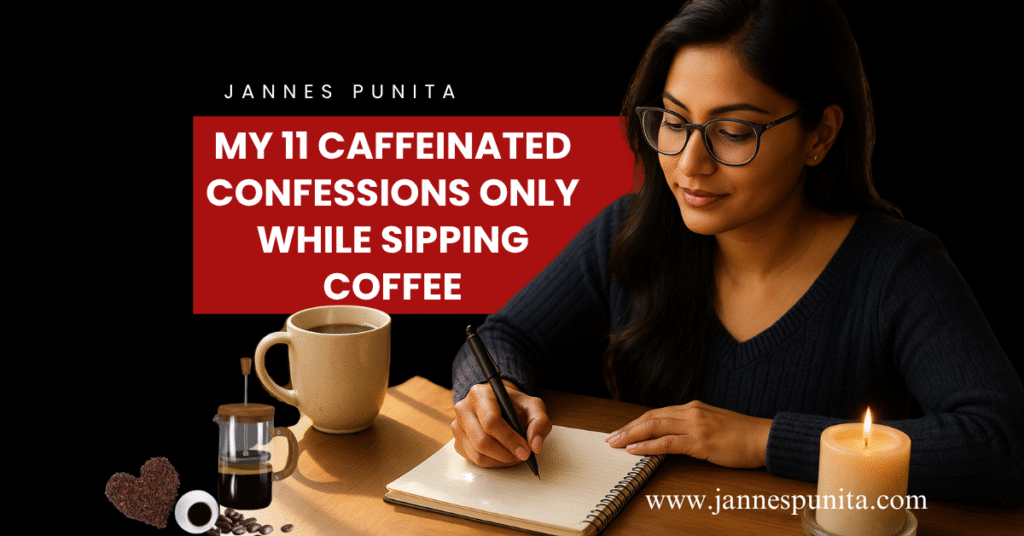 caffeinated confessions, jannes punita, coffee rituals, power of coffee, Sipping Coffee, coffee and creativity, writing rituals, personal reflections, coffee culture, journaling habits, coffee lifestyle blog