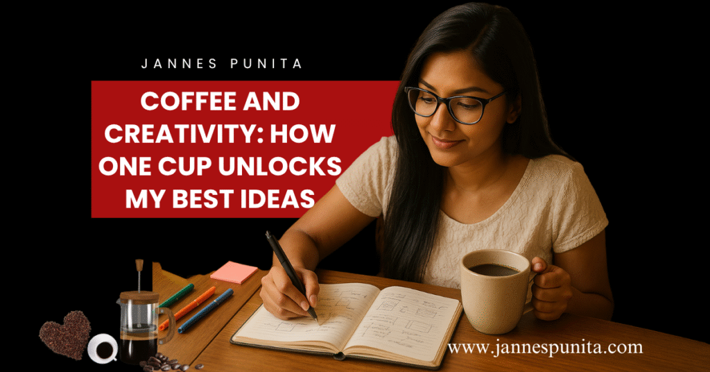 coffee and creativity, creative flow with coffee, morning coffee, coffee ritual, how coffee boosts creativity, coffee and daily inspiration, Jannes Punita blog, lifestyle coffee culture