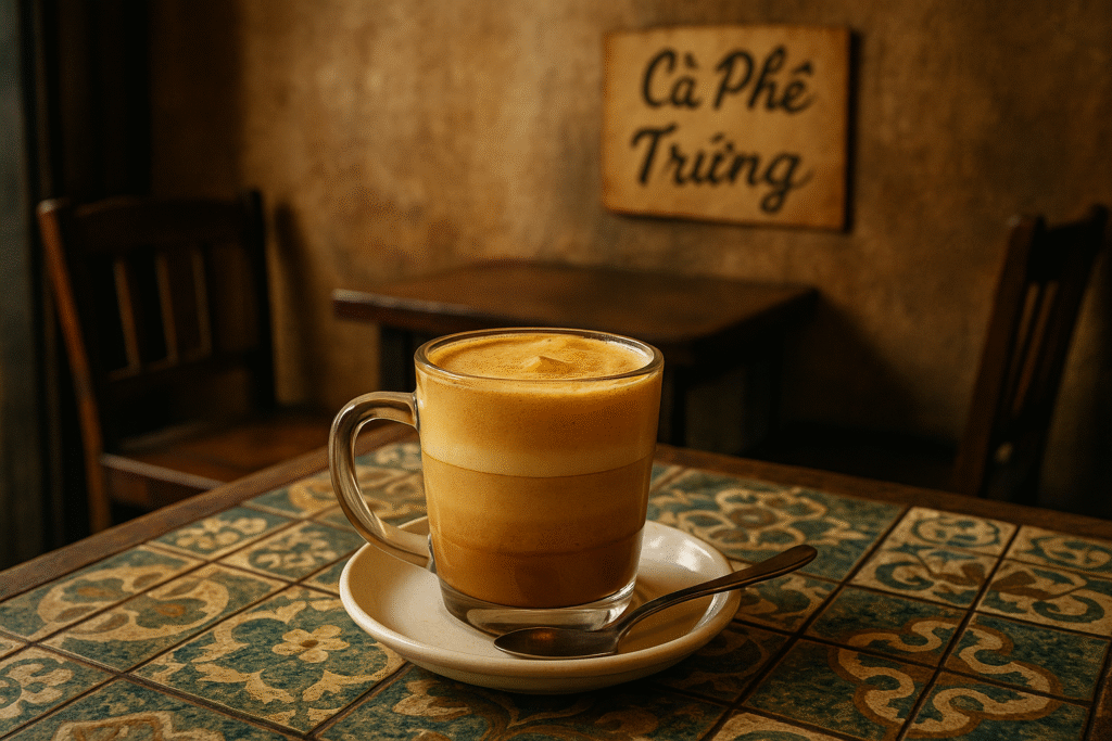 Vietnam, Cà Phê Trứng, Egg Coffee, vietnamese coffee, global coffee, global coffee traditions, 7-day coffee challenge, unique coffee rituals, coffee culture exploration, lifestyle coffee experiences 