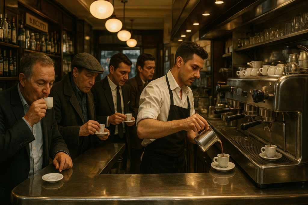 Italy, Espresso, Italian Espresso, Italian Espresso Bar, global coffee, global coffee traditions, 7-day coffee challenge, unique coffee rituals, coffee culture exploration, lifestyle coffee experiences