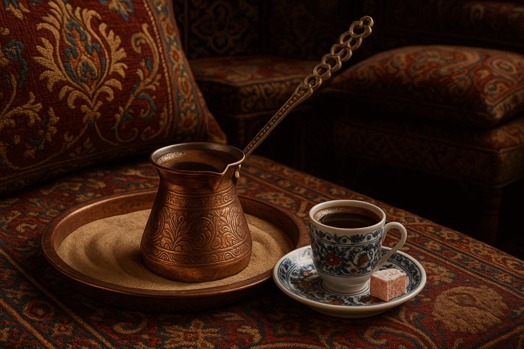 Turkish Coffee, Turkish Coffee Set, global coffee, global coffee traditions, 7-day coffee challenge, unique coffee rituals, coffee culture exploration, lifestyle coffee experiences