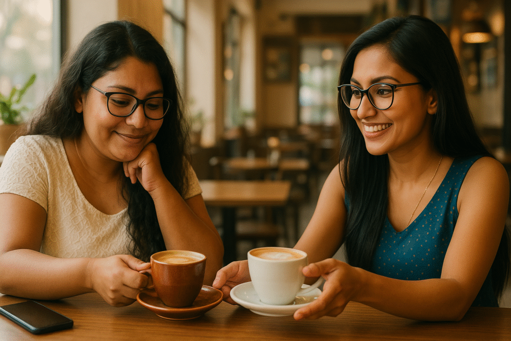 sharing coffee, coffee, coffee lifestyle, espresso, coffee and friendship, sharing coffee moments, building relationships with coffee, coffee rituals, lifestyle coffee culture, Jannes Punita blog, coffee connection stories