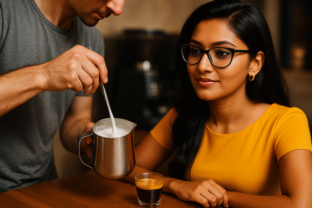 Milk Coffee, coffee culture, barista tips, daily coffee hacks, cafe culture, coffee rituals, coffee lifestyle, coffee love, brew coffee, milk coffee secrets, Jannes Punita blog, café at home