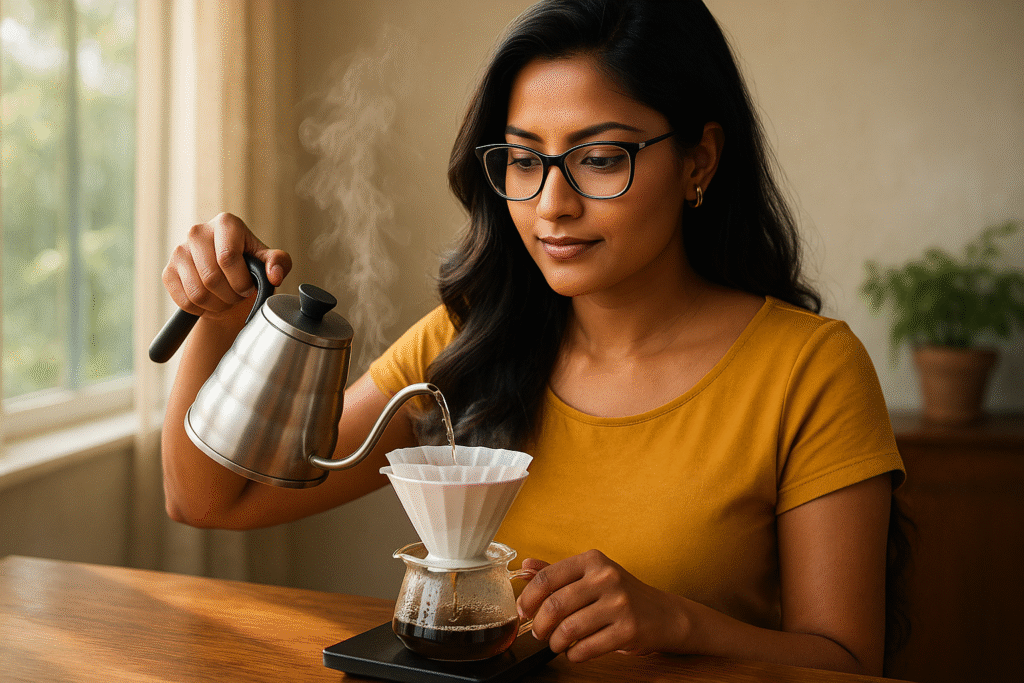 manual brewing, daily coffee, brew coffee, daily coffee hacks, barista, barista advice, coffee culture, coffee rituals, coffee lifestyle, coffee love, pour-over tips, Jannes Punita blog, temperature control
