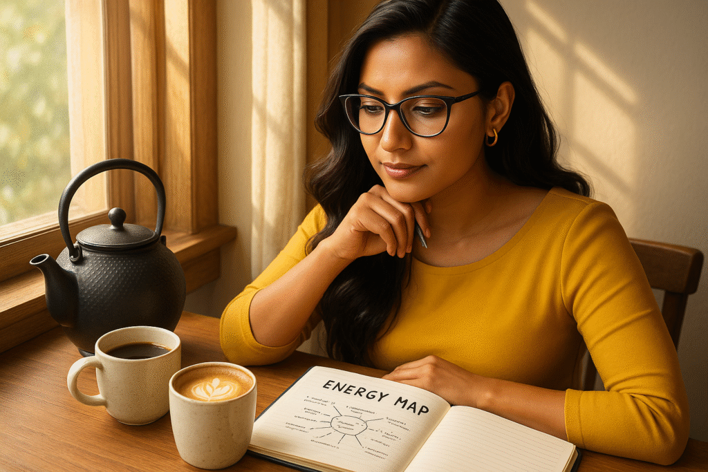 coffee energy, coffee love, brew coffee, daily coffee, coffee culture, coffee rituals, coffee lifestyle, daily energy, morning routine, afternoon recharge, Jannes Punita blog, mindful caffeine, energy mapping