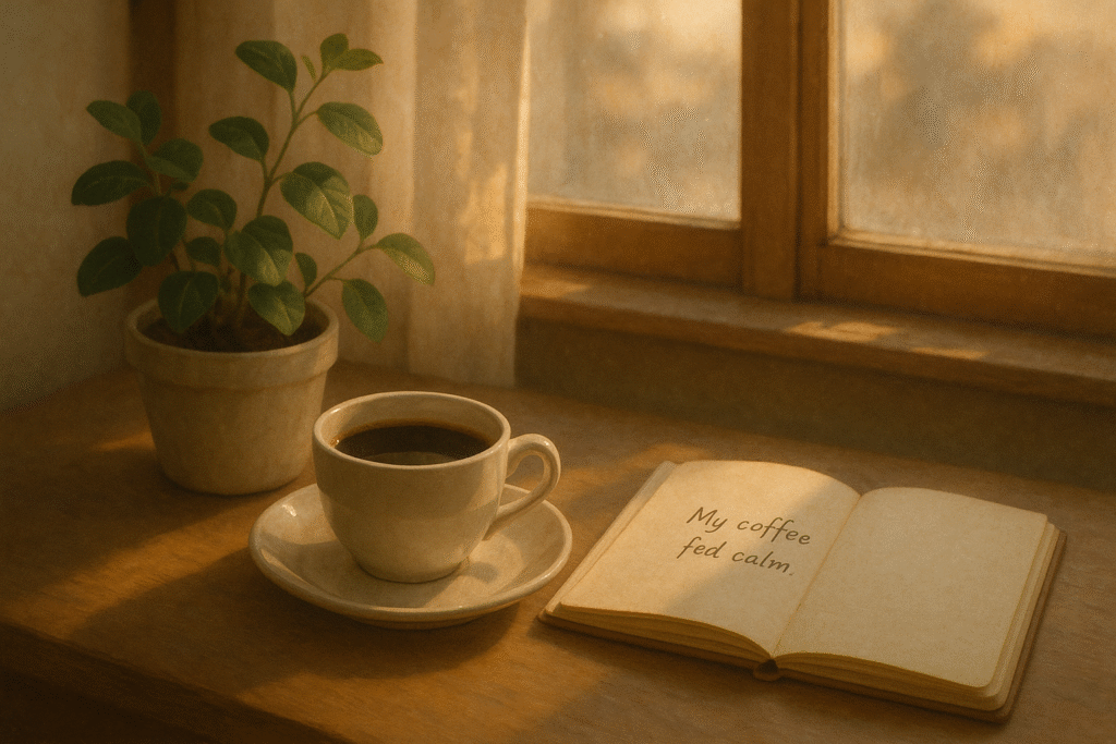 coffee guilt, coffee culture, coffee lifestyle, daily coffee, coffee rituals, brew coffee, mindful caffeine, productivity balance, daily inspiration, Jannes Punita blog, mindfulness