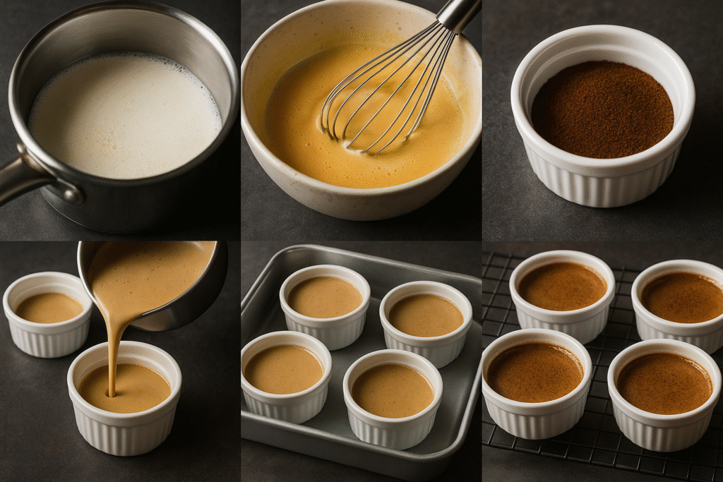 Coffee crème brûlée, coffee recipe, coffee dessert, Mini crème brûlées, Blowtorch-free desserts, Coffee culture, Coffee love, Dessert lifestyle, coffee lifestyle, coffee rituals, mini desserts, brew coffee, Jannes Punita blog, café-inspired recipes, home desserts, daily indulgence