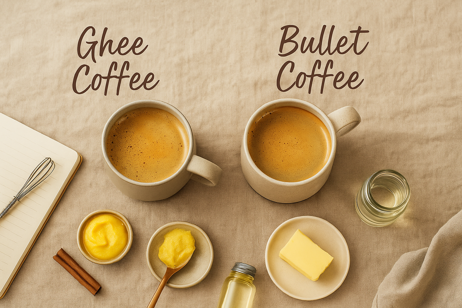 ghee coffee vs bullet coffee, viral coffee, ghee coffee benefits, bulletproof coffee review, healthy coffee trends, coffee for wellness, viral coffee drinks, Jannes Punita blog, lifestyle coffee culture