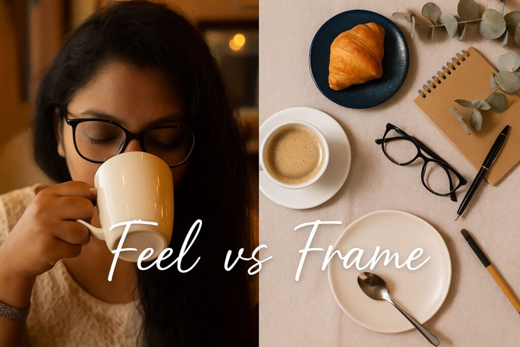 coffee flatlays, coffee flatlay tips, how to style coffee flatlays, coffee photography ideas, aesthetic coffee flatlay, lifestyle coffee styling, coffee content creation, Jannes Punita blog
