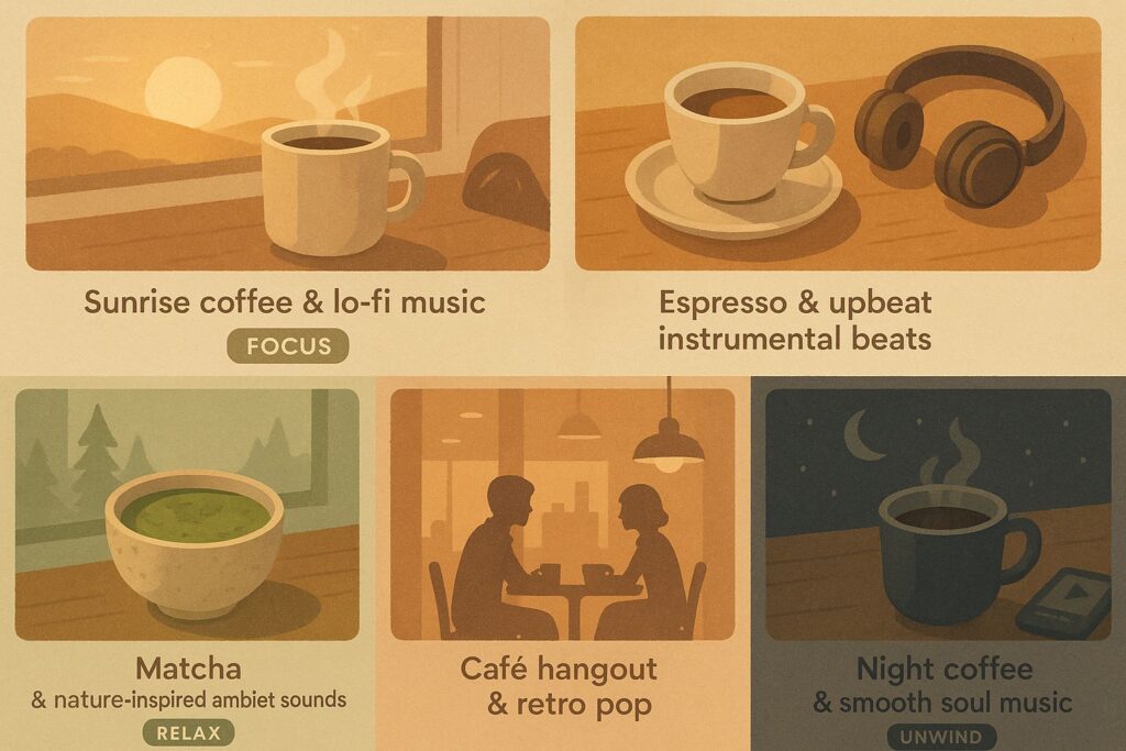morning coffee playlist, coffee music 2025, best music for coffee time, coffee and music rituals, relaxing coffee music, Jannes Punita blog, lifestyle coffee culture, trending coffee rituals