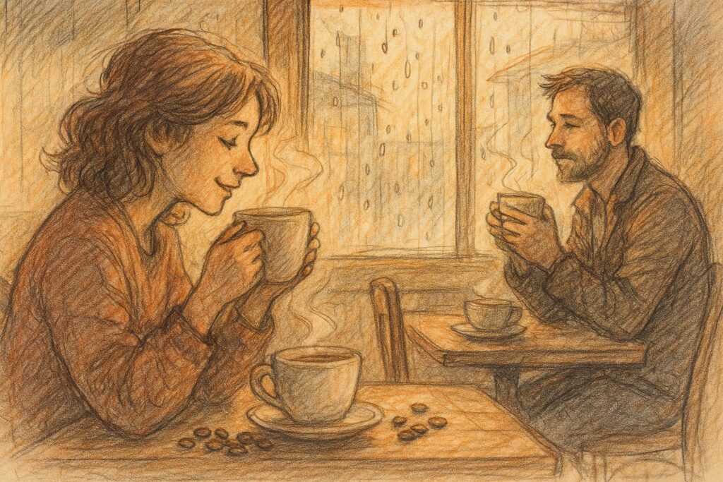 coffee space, coffee culture, coffee rituals, coffee lifestyle, coffee love, Jannes Punita blog, café conversations, daily connection, travel coffee chat, community café space, shared coffee moment