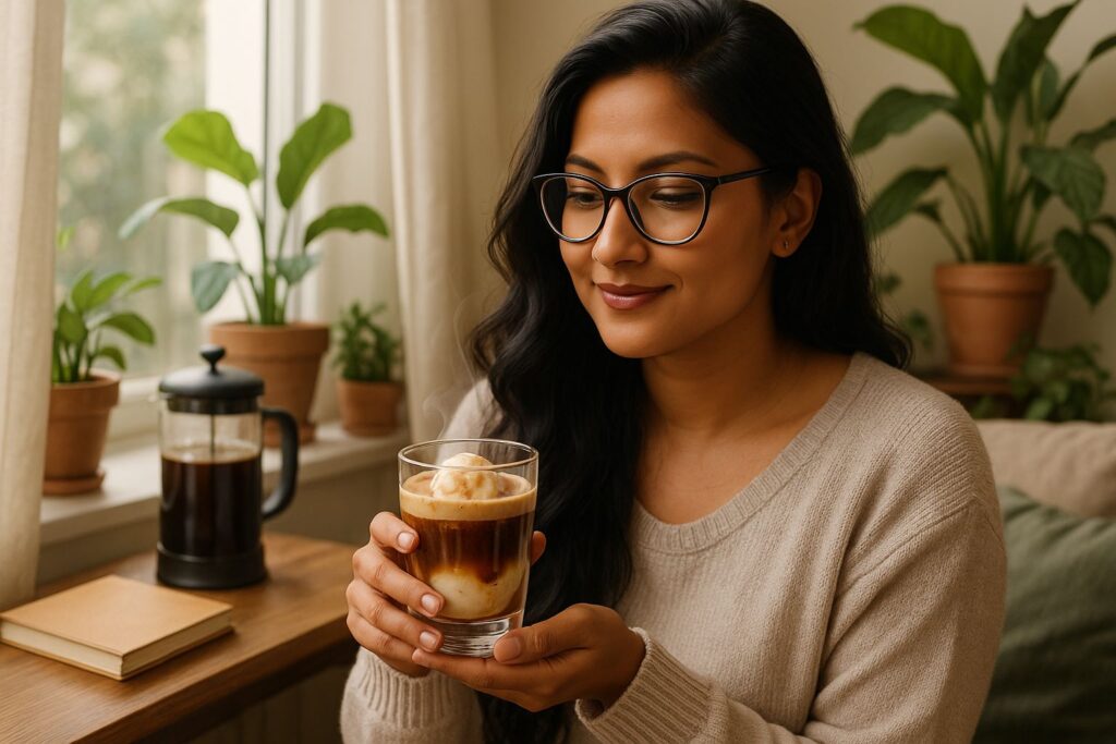 Classic Affogato, Classic Affogato recipe, how to make affogato at home, easy coffee dessert, Italian coffee at home, coffee and ice cream recipe, 5-minute coffee recipe, Jannes Punita coffee blog, lifestyle coffee culture