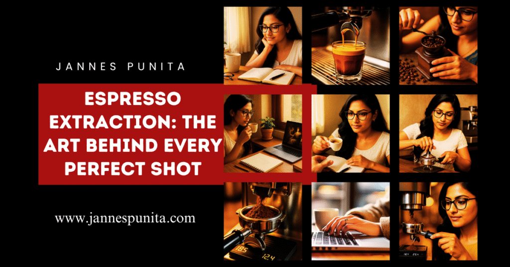 espresso extraction, espresso, daily coffee, coffee culture, coffee rituals, coffee lifestyle, coffee love, brew coffee, espresso recipe, barista tips, coffee routine, Jannes Punita blog, daily coffee ritual