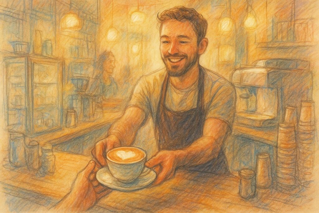 Coffee Conversation, daily coffee, story time, coffee culture, coffee rituals, coffee lifestyle, coffee love, brew coffee, barista stories, café insights, Jannes Punita blog, human connection, daily inspiration