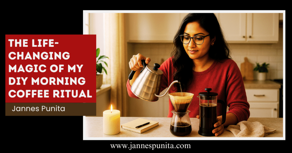 coffee ritual, jannes punita, morning coffee, coffee lifestyle, coffee, DIY Coffee routine, caffeinated, brew coffee, building a coffee ritual, lifestyle coffee blog, morning self-care,