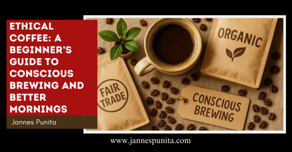 ethical coffee, ethical coffee guide, coffee, coffee sourcing, beginner’s guide ethical coffee, fair trade coffee tips, sustainable coffee lifestyle, conscious coffee brewing, responsible coffee sourcing
