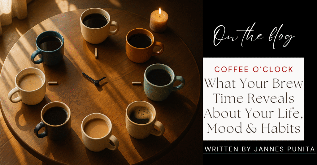 brew time, coffee brewing, coffee brew, coffee time, coffee, what your coffee time says about you, lifestyle coffee blog, coffee personality, daily coffee routine, coffee culture, jannes punita, morning vs evening coffee drinker
