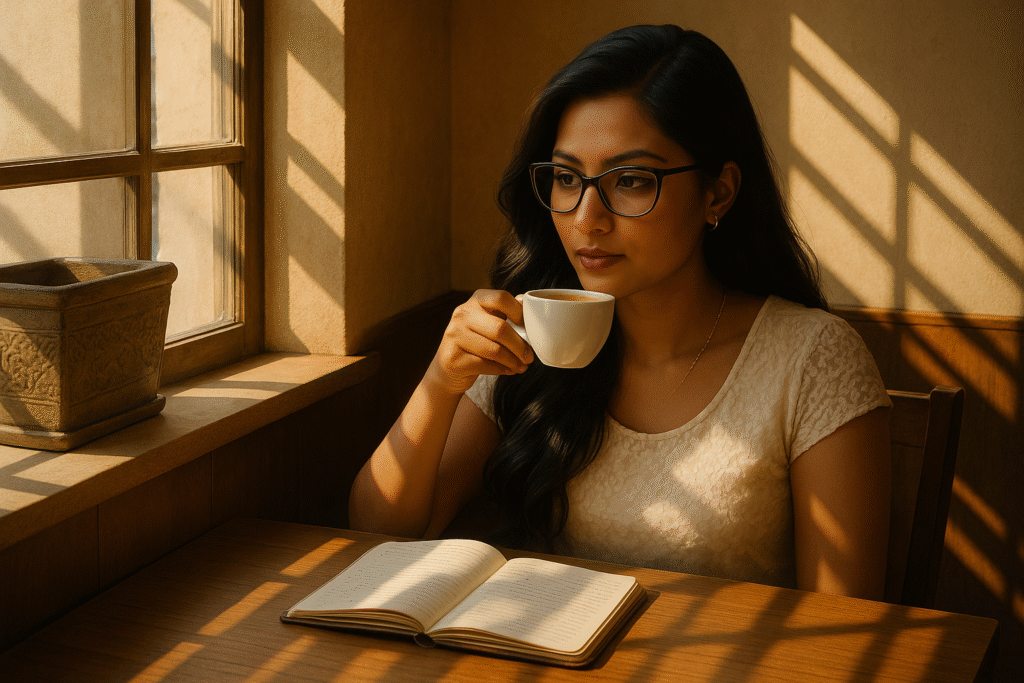 solo coffee date, Jannes Punita blog, coffee culture, coffee rituals, coffee lifestyle, solo date habits, mindful morning routine, Sunday coffee tradition, introvert rituals, coffee therapy, slow living practices
