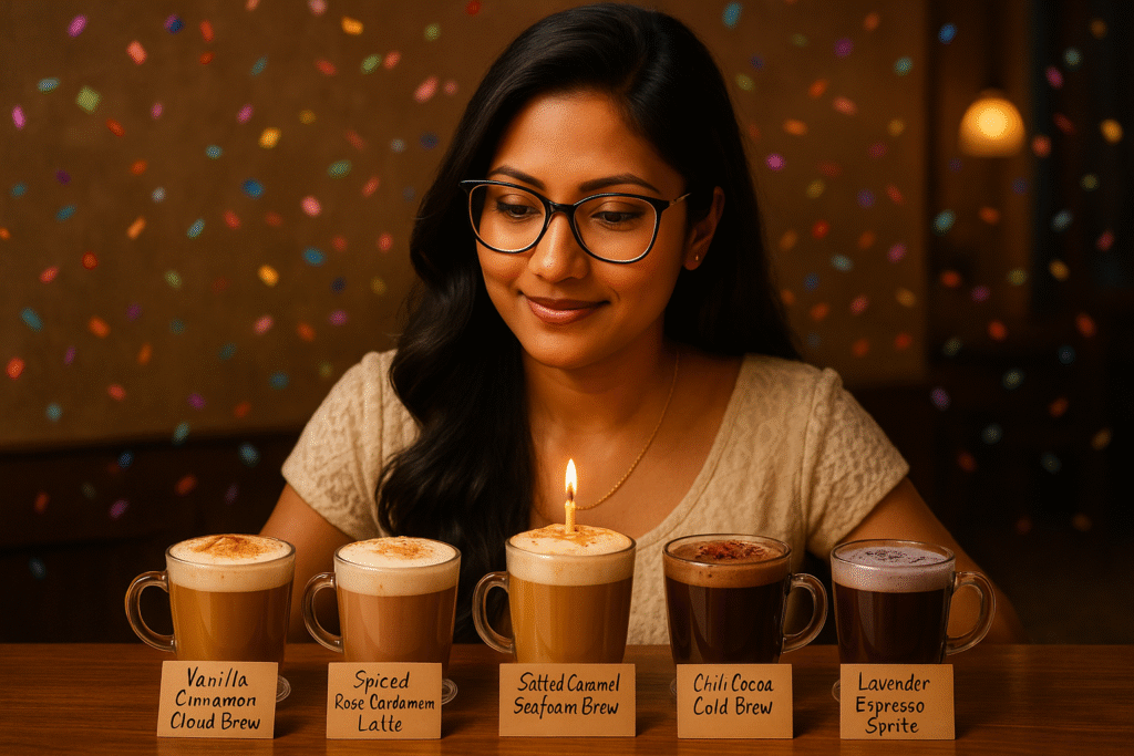 Birthday Brew, Jannes Punita blog, coffee culture, coffee rituals, coffee lifestyle, infused coffee, coffee tasting, coffee and curiosity, birthday coffee experience, viral coffee trend, birthday bash