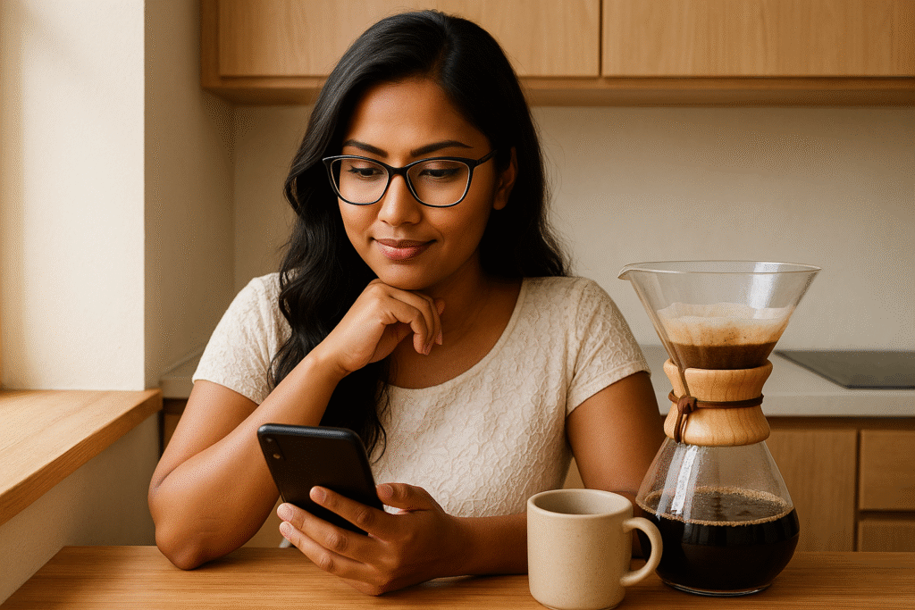 Chemex Coffeemaker, coffee culture, coffee rituals, coffee lifestyle, pour-over coffee, Chemex brewing guide, Jannes Punita blog, morning coffee ritual, aesthetic coffee, viral coffee method, slow coffee movement