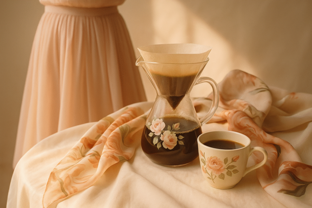 Coffee & Clothing, coffee lifestyle, daily coffee, brew coffee, coffee culture, coffee rituals, outfit pairing, brew mood style, Jannes Punita blog, morning ritual, cozy wardrobe, espresso fashion, pour-over coffee