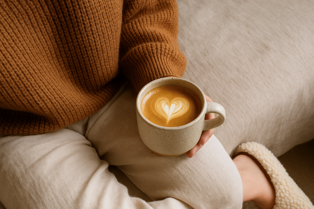 Coffee & Clothing, coffee lifestyle, daily coffee, brew coffee, coffee culture, coffee rituals, outfit pairing, brew mood style, Jannes Punita blog, morning ritual, cozy wardrobe, espresso fashion, pour-over coffee