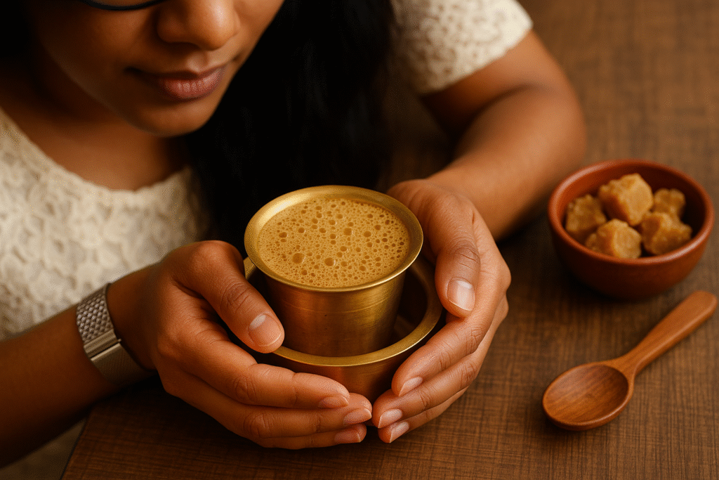 one brew, filter coffee, daily coffee, coffee culture, coffee rituals, coffee lifestyle, Jannes Punita blog, slow coffee habits, filter coffee method, mindful morning coffee, grounding coffee brew