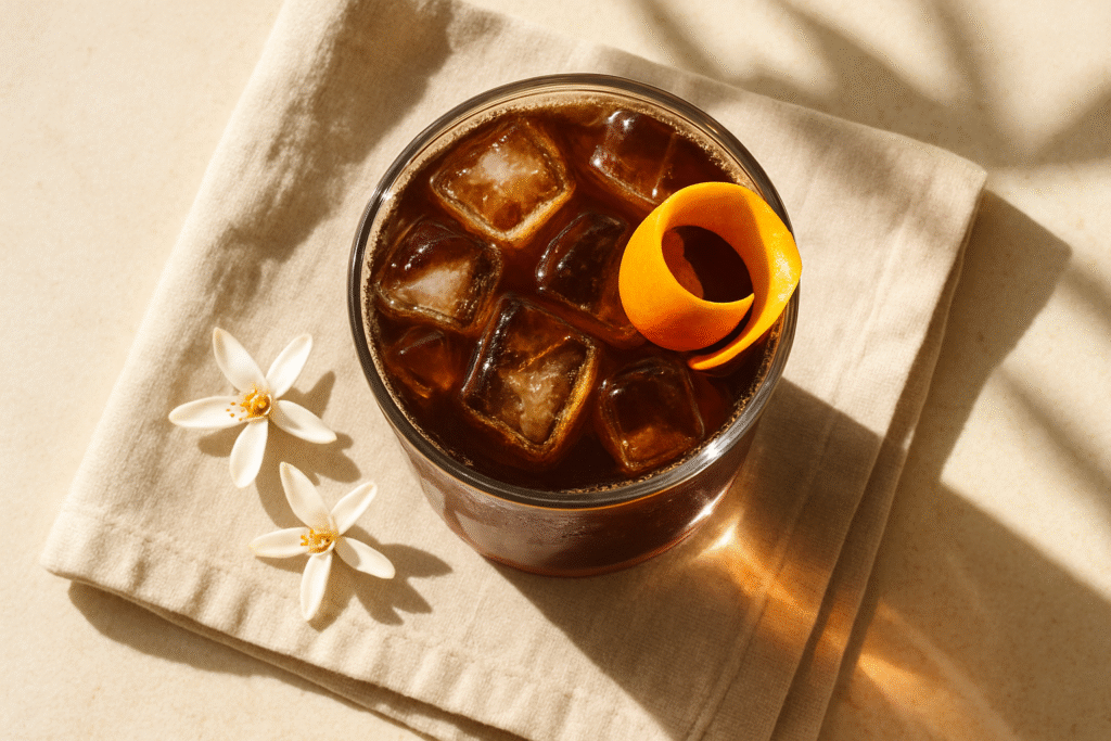 iced americano, iced americano recipe, coffee recipe, coffee culture, coffee rituals, coffee lifestyle, cold coffee recipes, iced americano variations, citrus coffee, Jannes Punita blog, refreshing coffee, summer coffee ideas, DIY coffee drinks