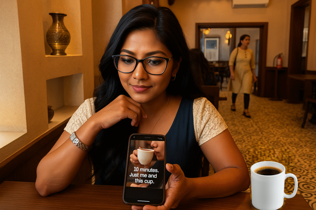 coffee first, first coffee, Jannes Punita blog, coffee culture, coffee rituals, coffee lifestyle, morning routine habits, mindful mornings, coffee and productivity, no to-do list routine, intentional living