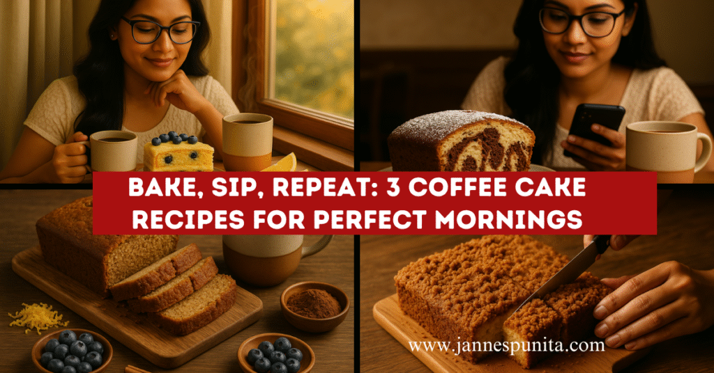 coffee cake recipe, coffee cake, coffee and cake, Jannes Punita blog, coffee culture, coffee rituals, coffee lifestyle, homemade coffee cake, brew and bake, easy coffee cake recipes, best coffee cake, baking at home, coffee and cake pairing, breakfast cake ideas