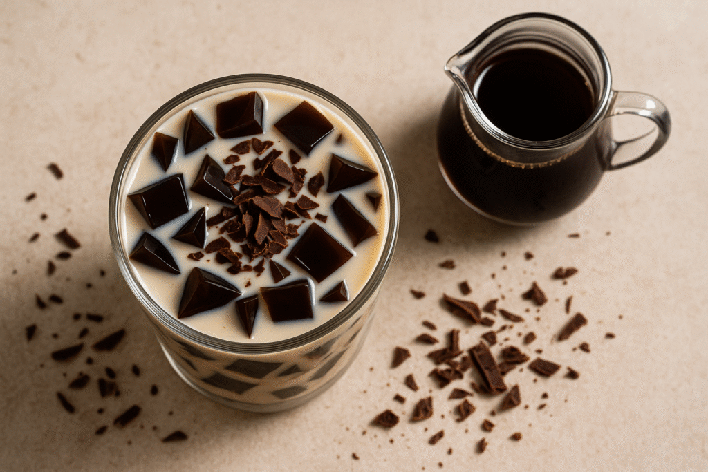 coffee jelly, coffee recipe, viral recipe, viral coffee treat, coffee jelly drink, dessert coffee recipes, diy coffee jelly, trending coffee dessert, Jannes Punita blog, coffee culture, coffee rituals, coffee lifestyle, summer coffee idea