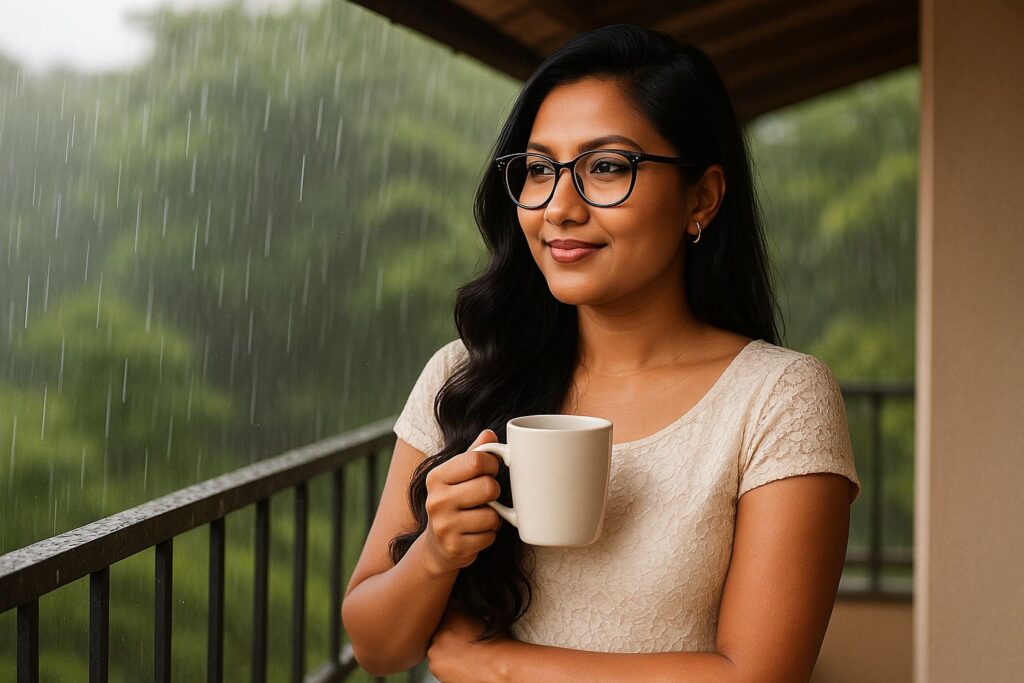Coffee and rain, coffee culture, coffee rituals, coffee lifestyle, Jannes Punita blog, rainy day coffee, emotional comfort, cozy morning routine, simplicity ritual, daily coffee moment, coffee in rains