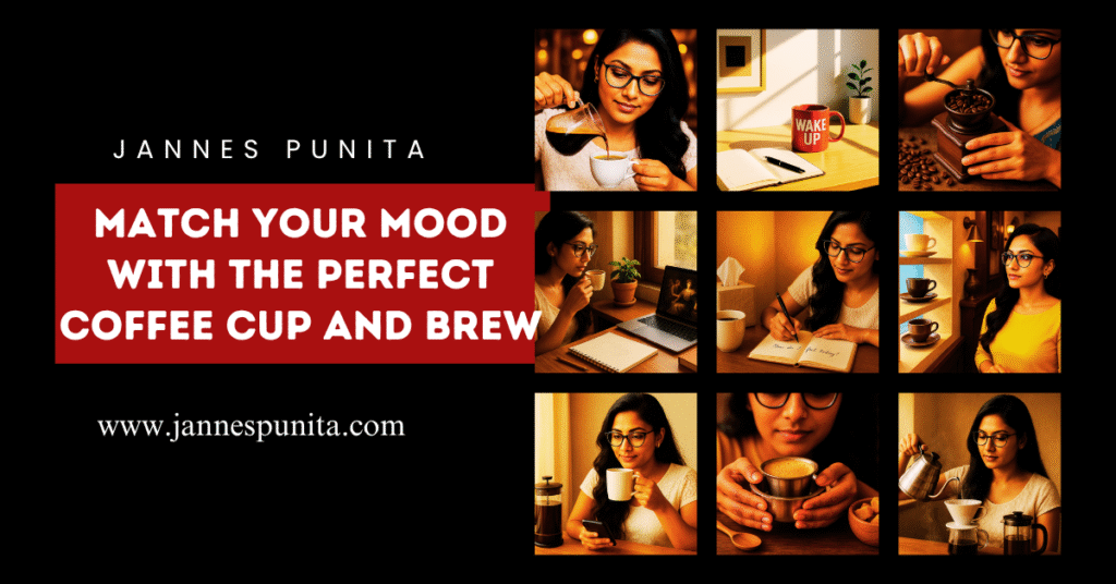 coffee cup, coffee mood, daily coffee, morning coffee, coffee culture, coffee rituals, coffee lifestyle, coffee love, brew coffee, Jannes Punita blog, mood-based coffee, daily brew hacks, mindful coffee, emotional caffeine